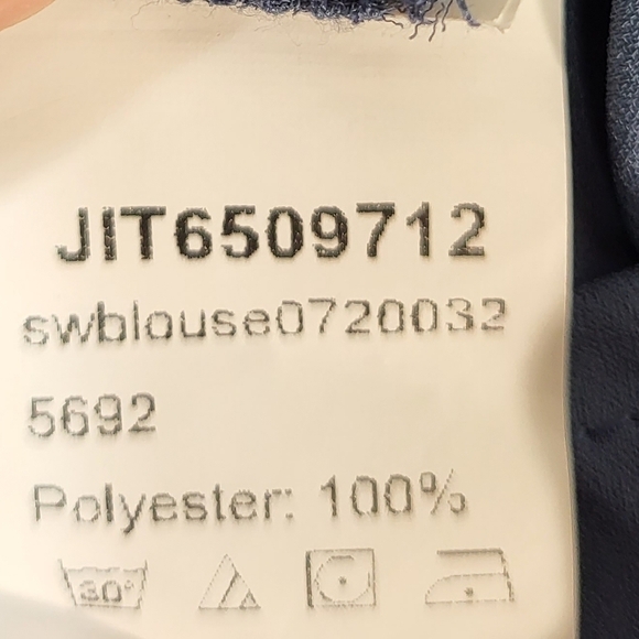 SHEIN Blue Short Sleeve Blouse - Picture 7 of 8